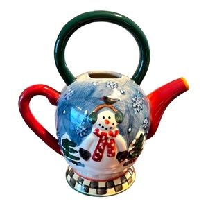 Debbie Mumm handpainted mini teapot with no lid:(